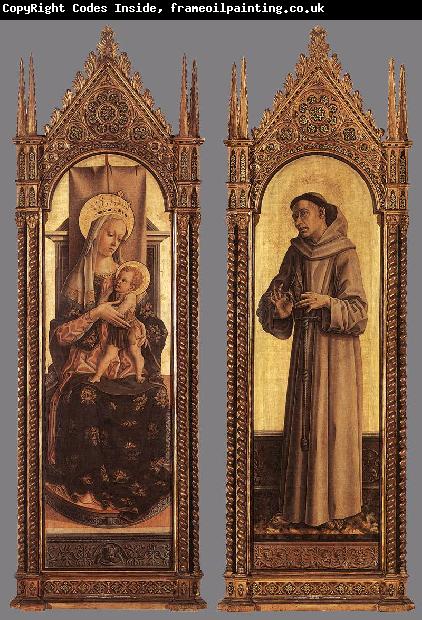CRIVELLI, Carlo Madonna and Child; St Francis of Assisi dfg